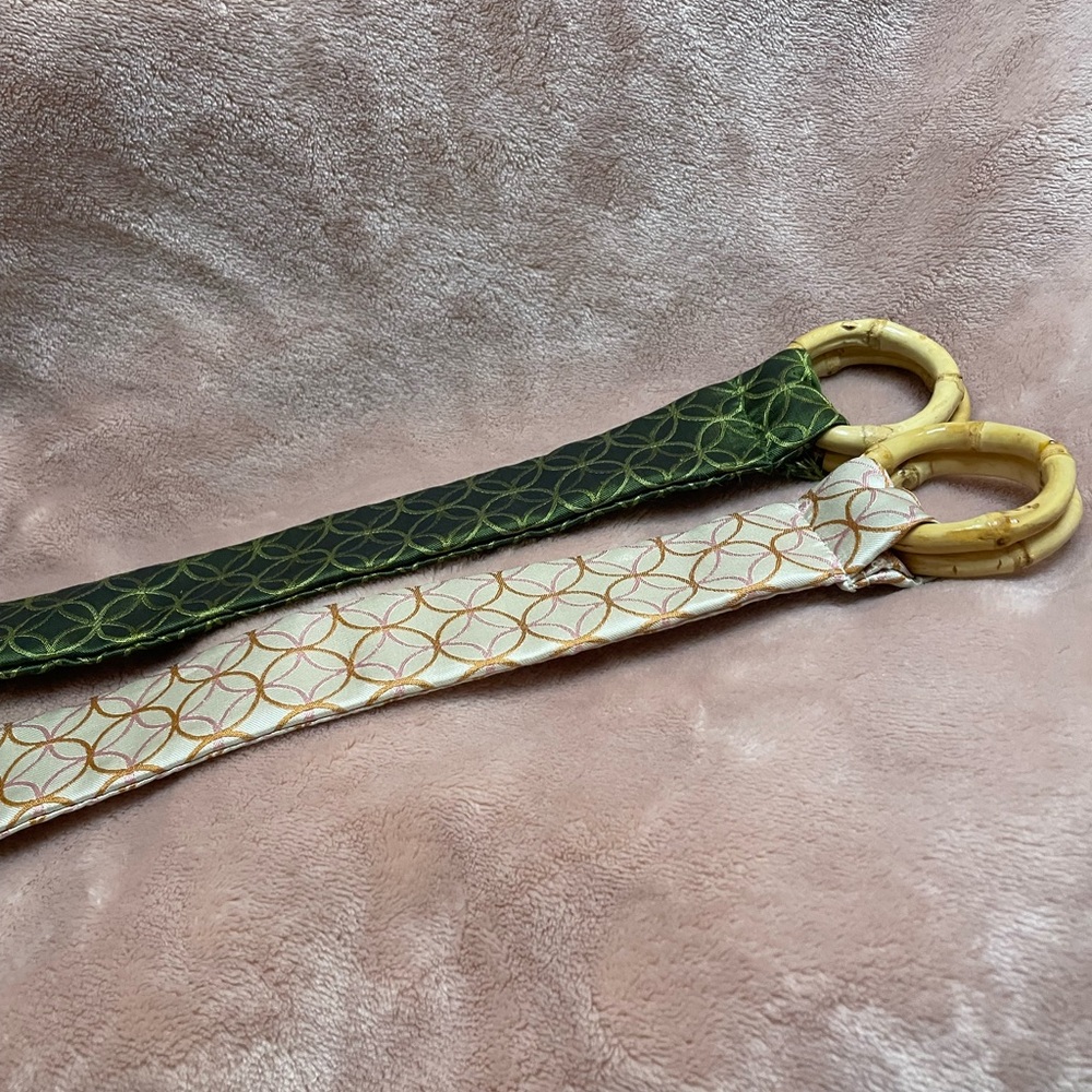 Back to School!! Retro Old Navy belts with bamboo loops; $10 for pair